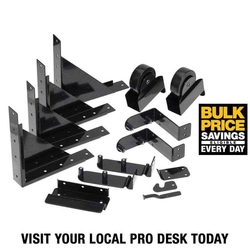 Pylex Deck Hardware Kit Sliding Gate Rust Resistant Powder Coated Steel Black gallery