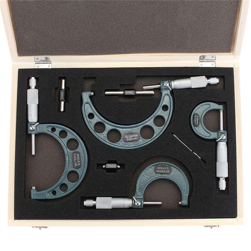 Outside Micrometer Mechanical Micrometer Outside Diameter Measurement 0-100Mm gallery