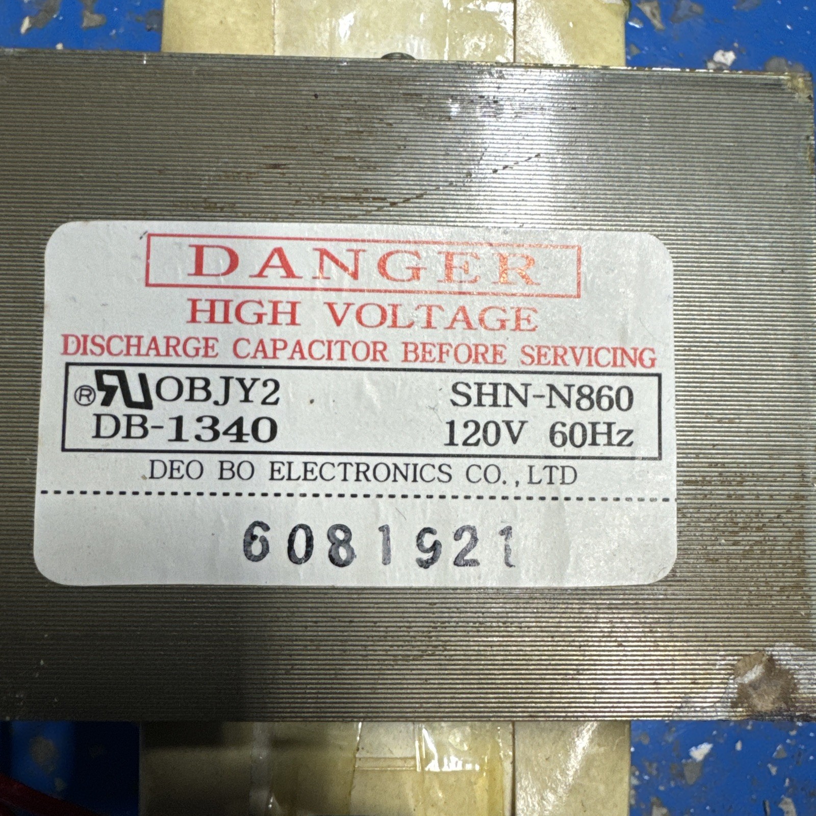 GE Microwave Transformer DB-1340 (Money Back Guarantee) gallery