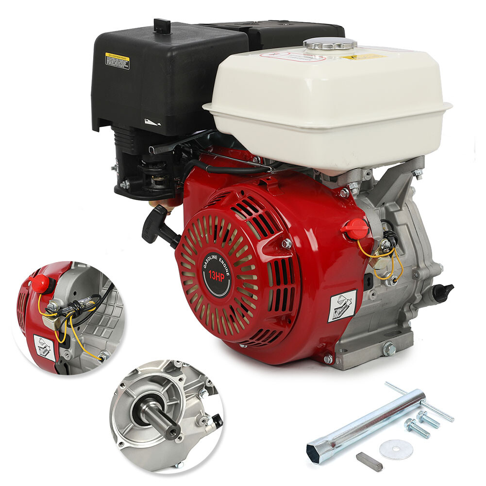 13HP GX390 Engine Recoil Start Horizontal Shaft Low Oil Shutdown OHV Engine USA gallery
