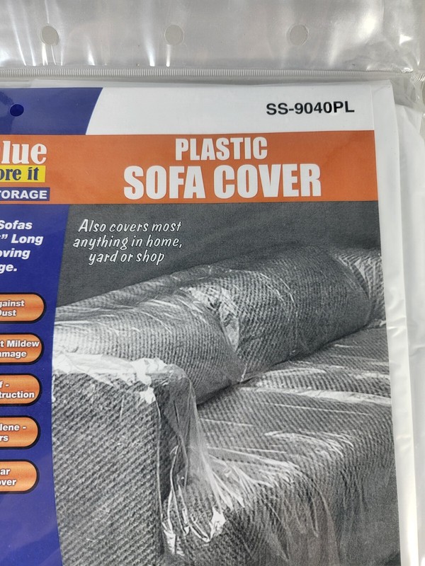 Value Store It Plastic Sofa Cover SS-9040PL Protects Sofas Up To 116" gallery