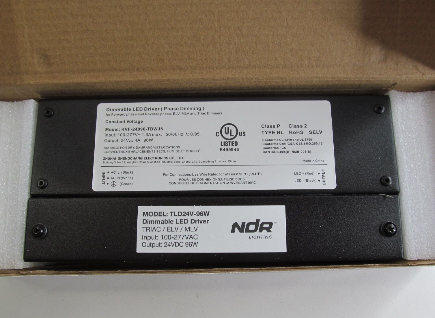 NDR TLD24V-96W 24V DIMMABLE LED DRIVER/ POWER SUPPLY TRIAC/ELV/MLV 100-277 VAC gallery
