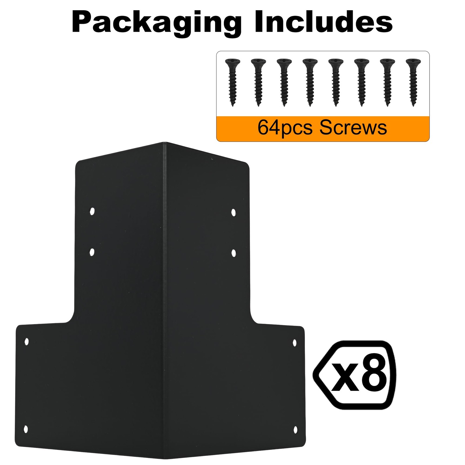 8Pcs Workbench Brackets Kit, 4x4 Heavy Duty Steel Workbench Corner Bracket wi... gallery