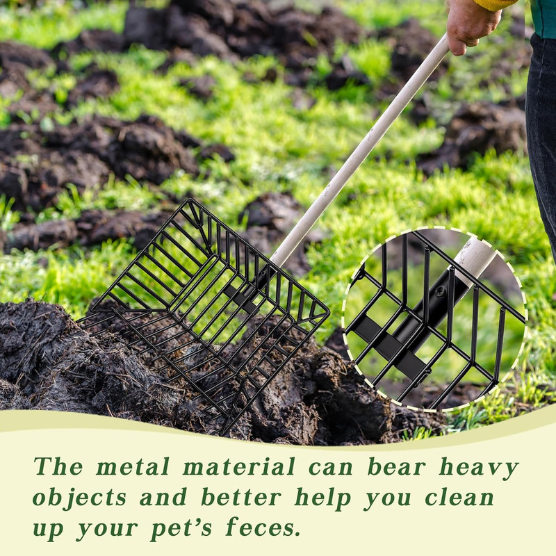 2 Pcs Metal Pitch Fork Replacement Head with Deep Basket Design Metal Manure For gallery