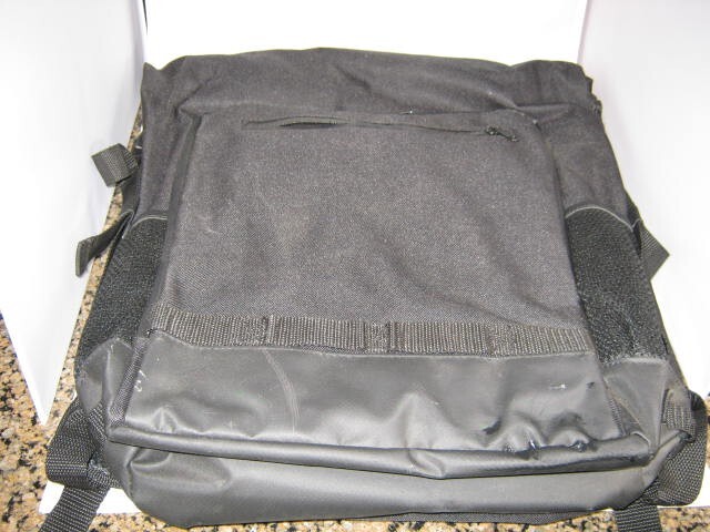 Black Backpack with Integrated Seat