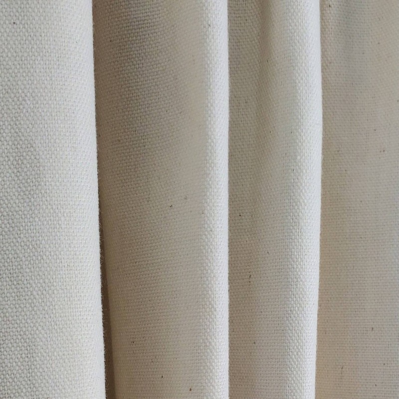 Custom Drapes - Pleated & Lined - 7 oz. Cotton Duck Natural - 1 Pair / 2 Panels gallery