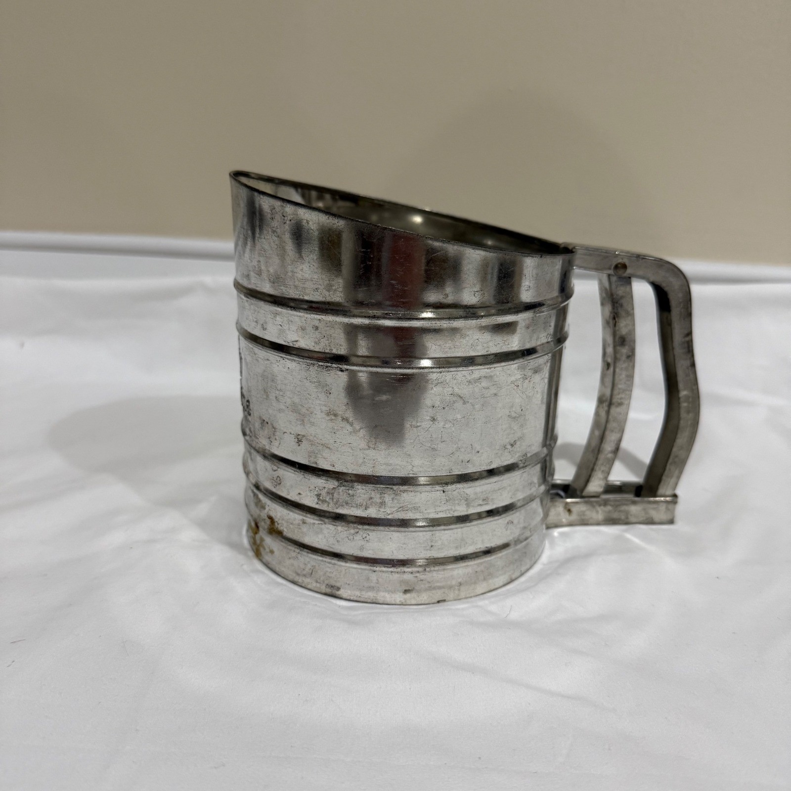 Foley Sift-Chine Flour Sifter Vintage Kitchen Baking Tool Farmhouse Decor gallery