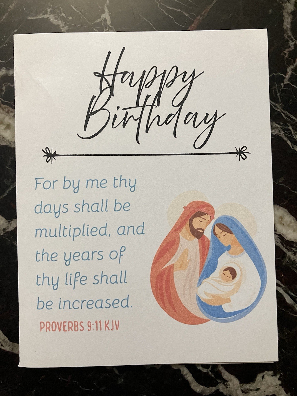 Beautiful Christian Birthday Greeting Card - Scripture Blessing gallery