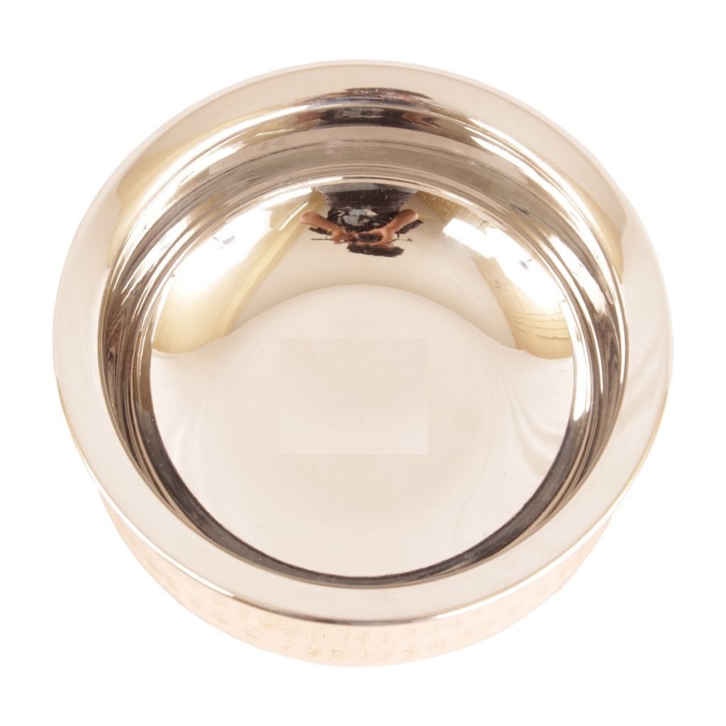 Steel & Copper Serving Handi Bowl Serveware Home Restaurant Ayurveda 530 ML gallery