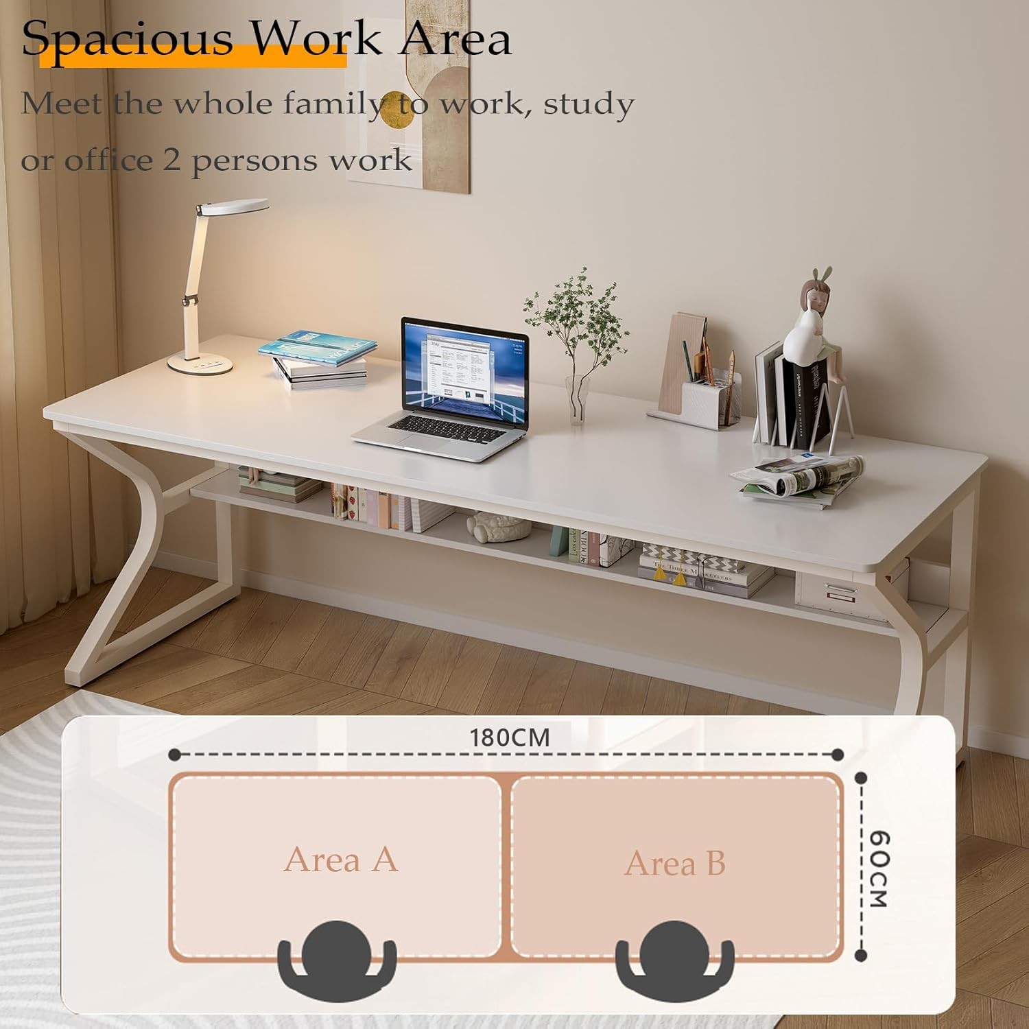 71in Double Writing Desk OSCHF 2 Person Workstation gallery