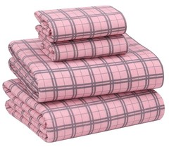 RUVANTI Flannel Sheets Queen Size – 100% Cotton Brushed Bed Sheet Sets – Deep Po