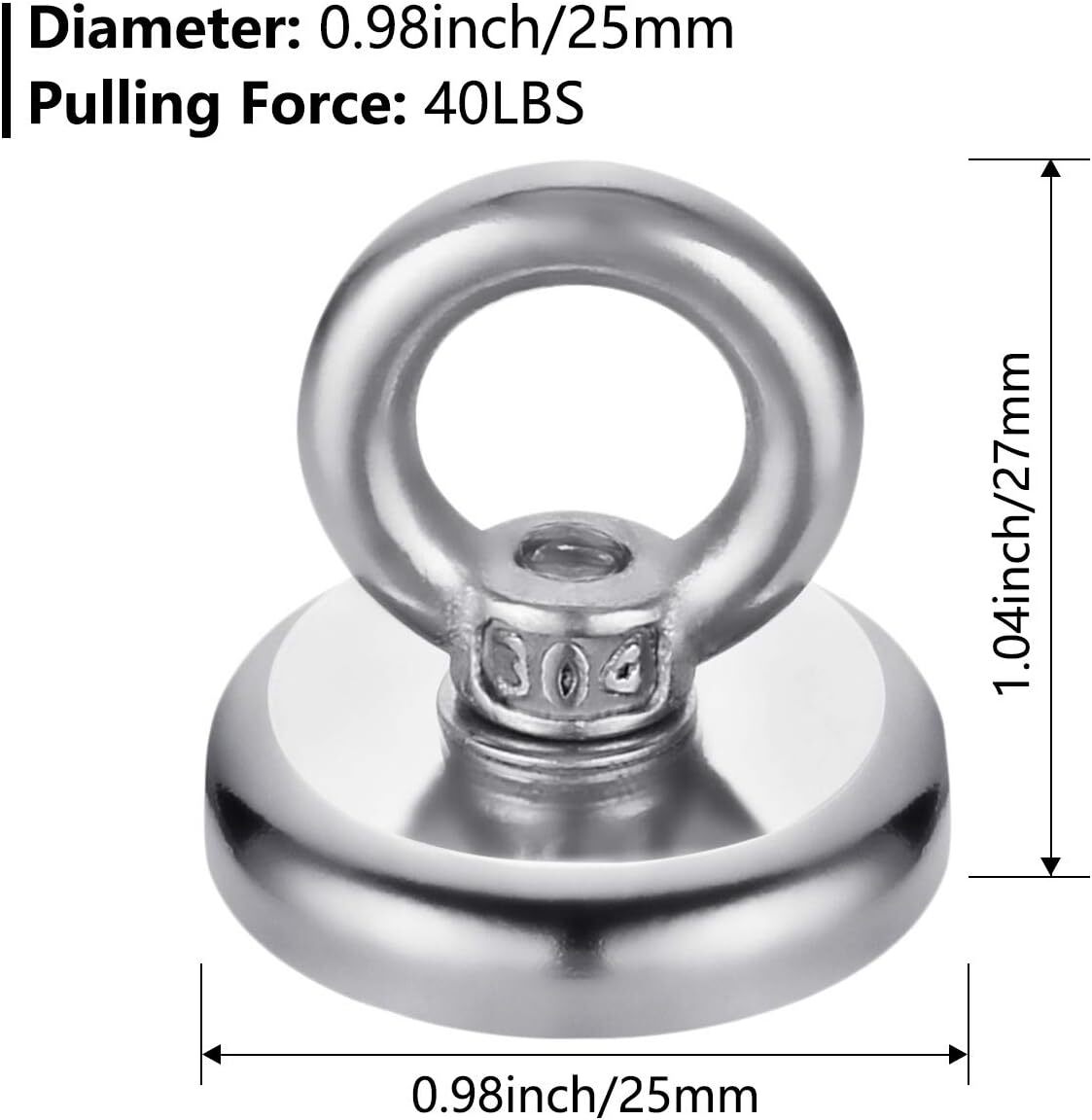 40 LBS(18KG) Magnetic Hooks Super Strong Neodymium Magnetic Hooks with Counte... gallery