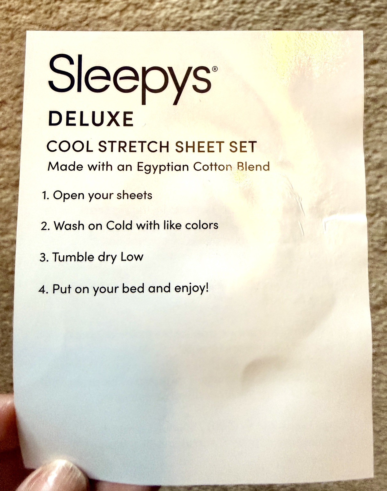 Sleepy’s Deluxe Split King Sheet Set Cool Stretch Egyptian Cotton Tencel EUC gallery