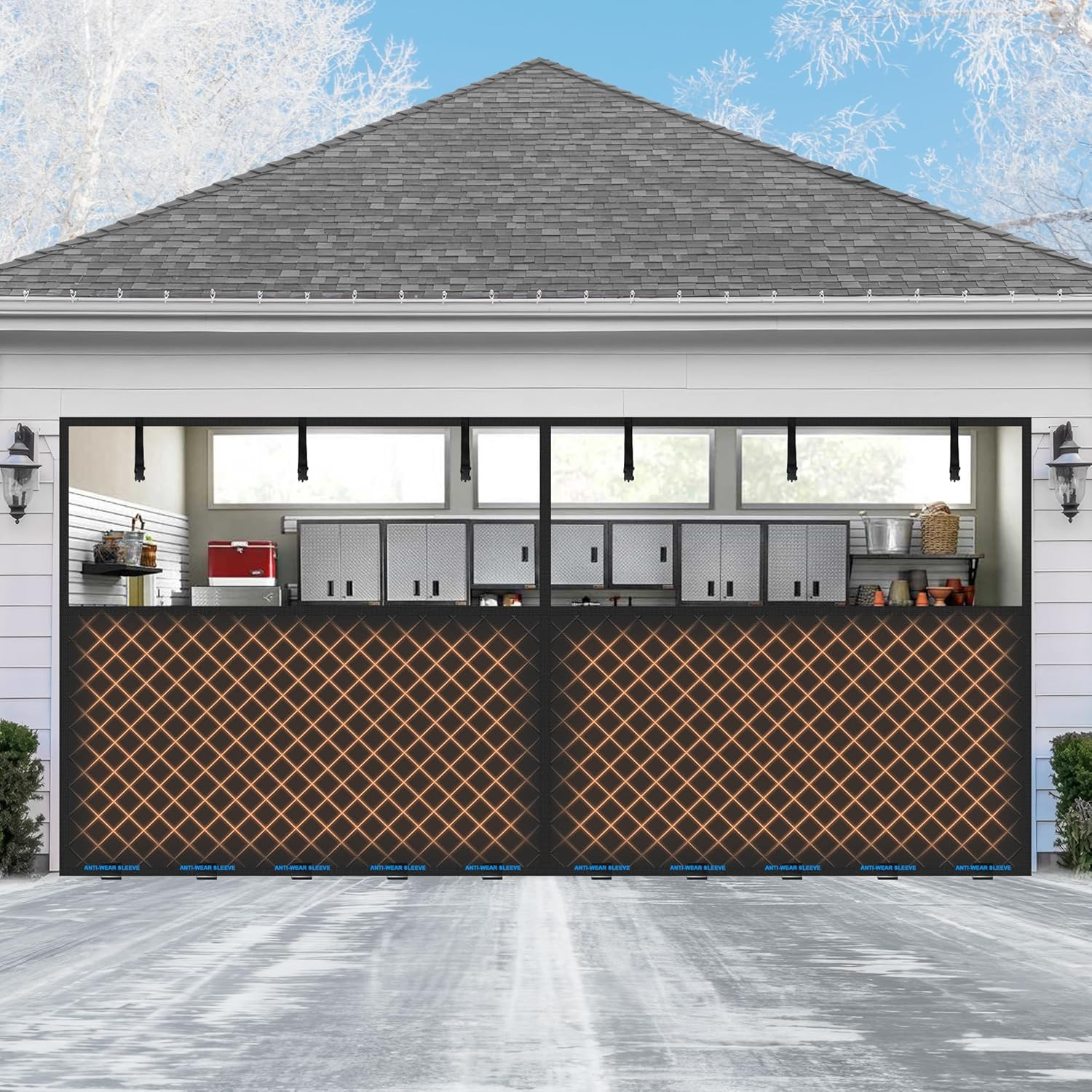 Car Garage Door Insulation Kit Fits 9X7Ft, Magnetic Thermal Insulated Door Curta gallery