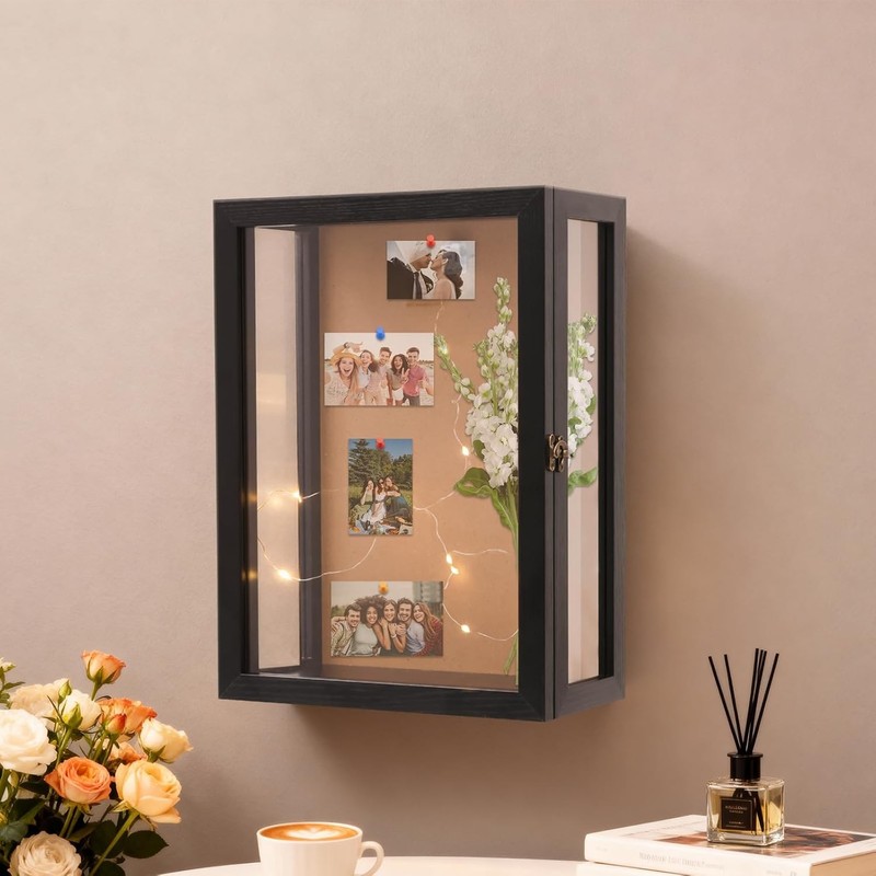 Black 11x15 Inch Deep Shadow Box Frame Wall Mounted Depth 5 In. Display Case New gallery