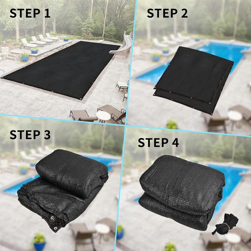 Pool Leaf Net Cover Screen Mesh 20x40ft Leaf Catcher In-Ground Swimming Pool gallery
