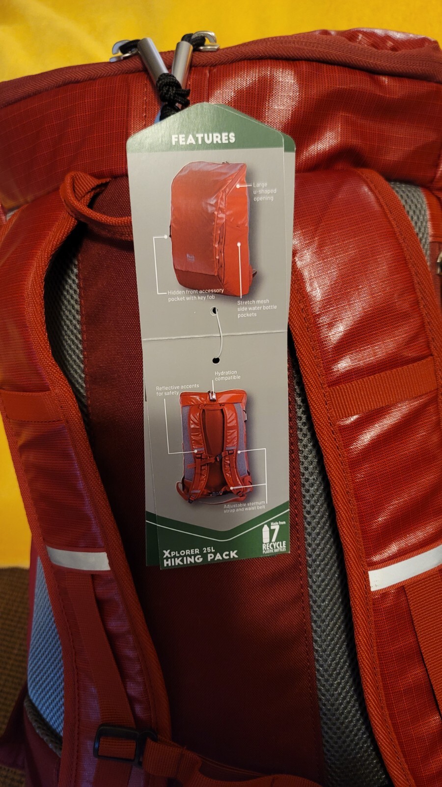 TIMBER RIDGE XPLORER 25L HIKING/BACK PACK - RED 4