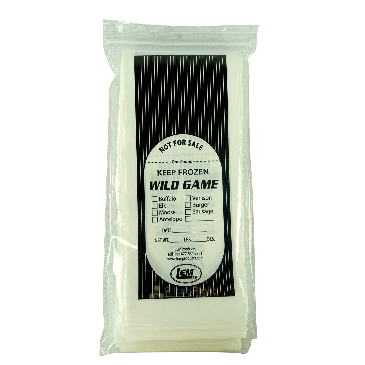 LEM Wild Game Bags 2 Pound Freezer Storage 100 Count Ground Meat Packaging 903 gallery