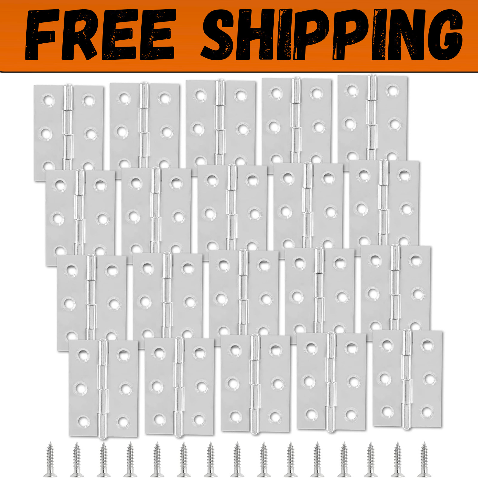 20pcs 2 Inch Butt Hinges Stainless Steel Cabinet Hinges Small Door Hinges Window gallery