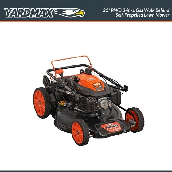 Yard Max 22 in. 201cc SELECT PACE 6 Speed CVT High Wheel RWD 3-in-1 Gas Walk Beh gallery