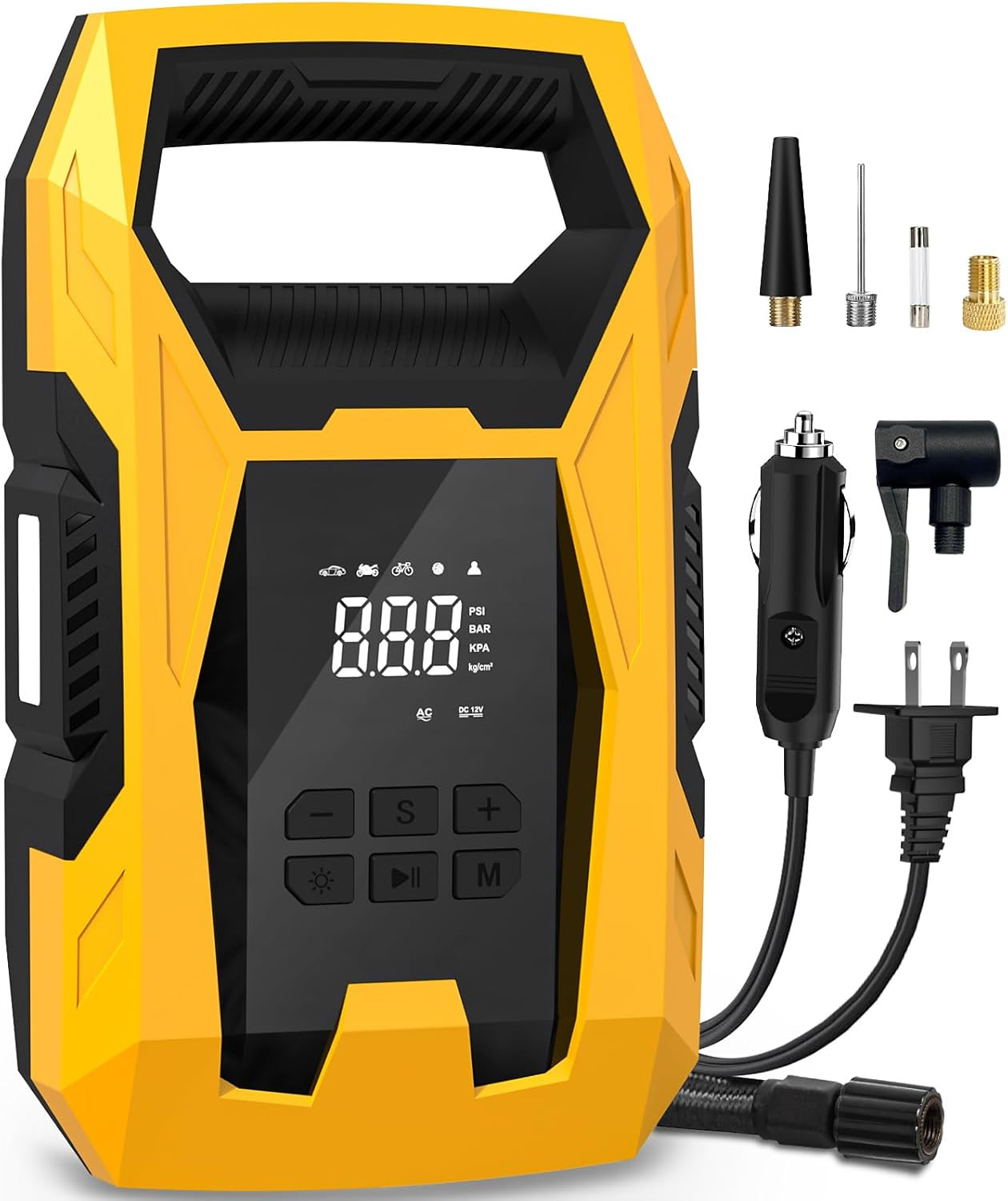 AC/DC Tire Inflator Portable Air Compressor, Dual Power for Home 110V AC and Car gallery