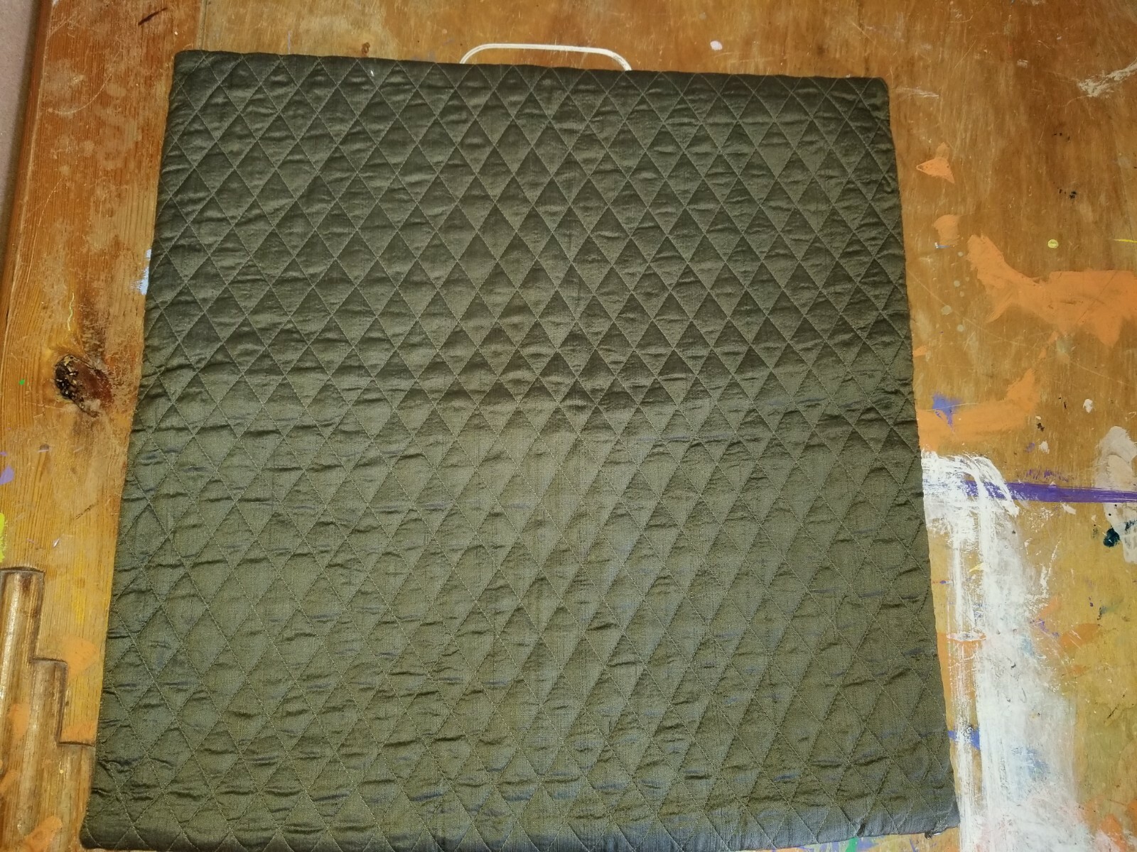 Pottery Barn "Diamond Silk - Dark Olive Green" 18" Quilted Pillow Cover gallery