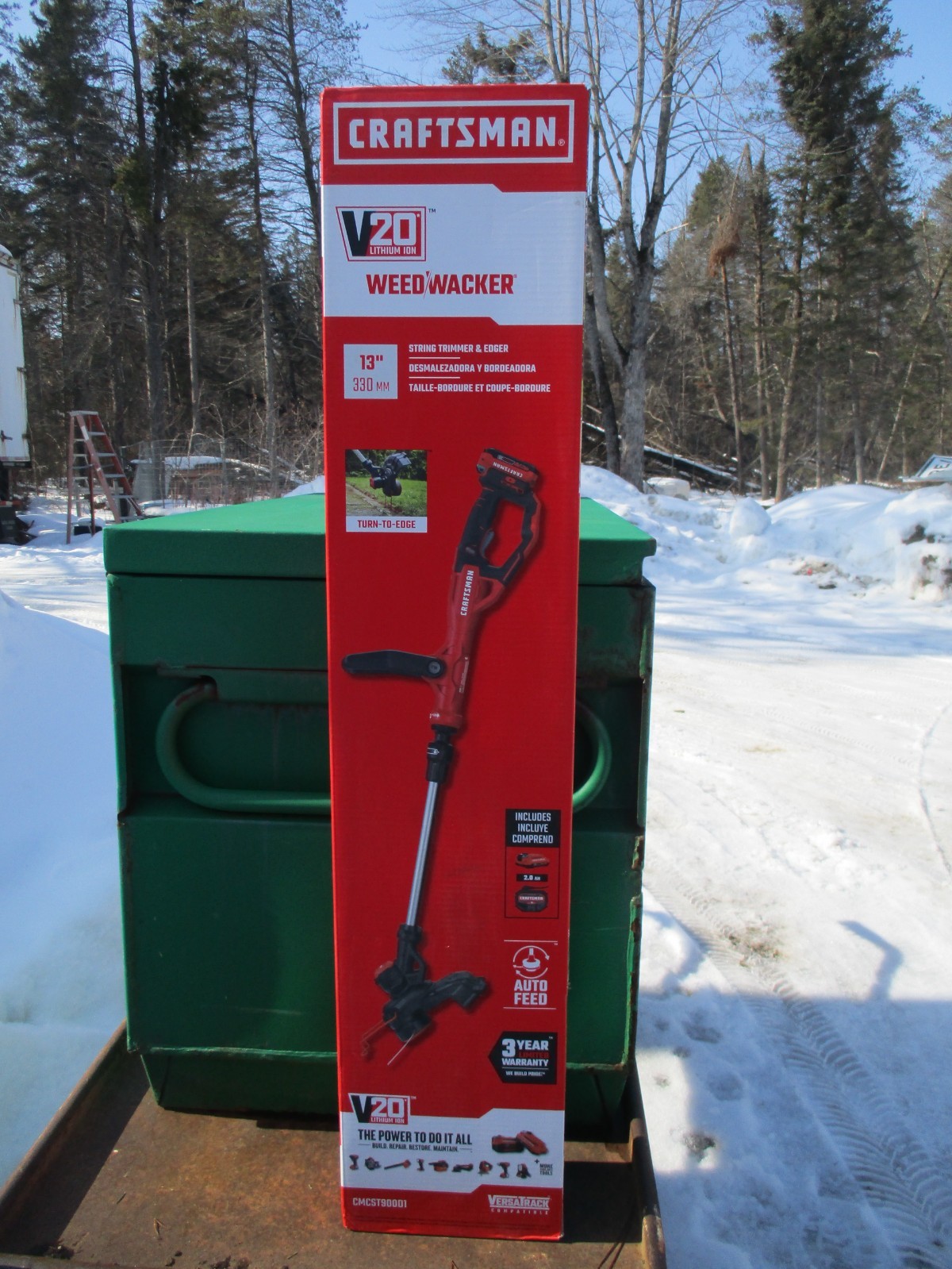 New, 13” Cordless String Trimmer Edger Craftsman V20 2.0Ah Battery & Charger gallery