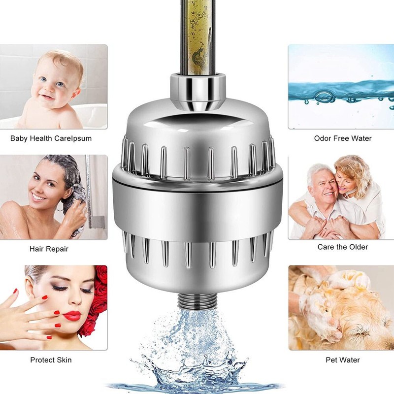 SimPure Shower Water Filter w/Replaceable 20-Stage KDF/CAG Cartridge High Output gallery
