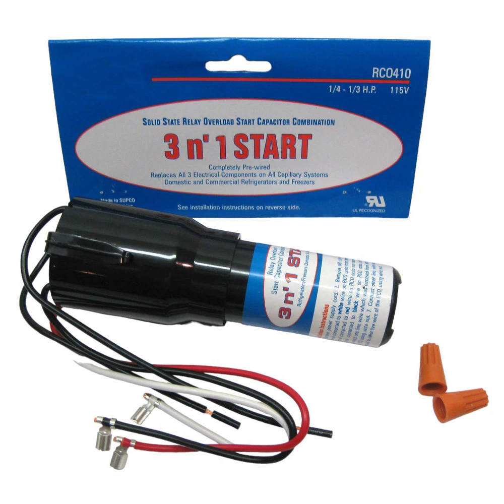 Fit Compressor RCO210 3 in 1 Hard Start Capacitor Relay Overload 1/12 hp- 1/2 hp gallery