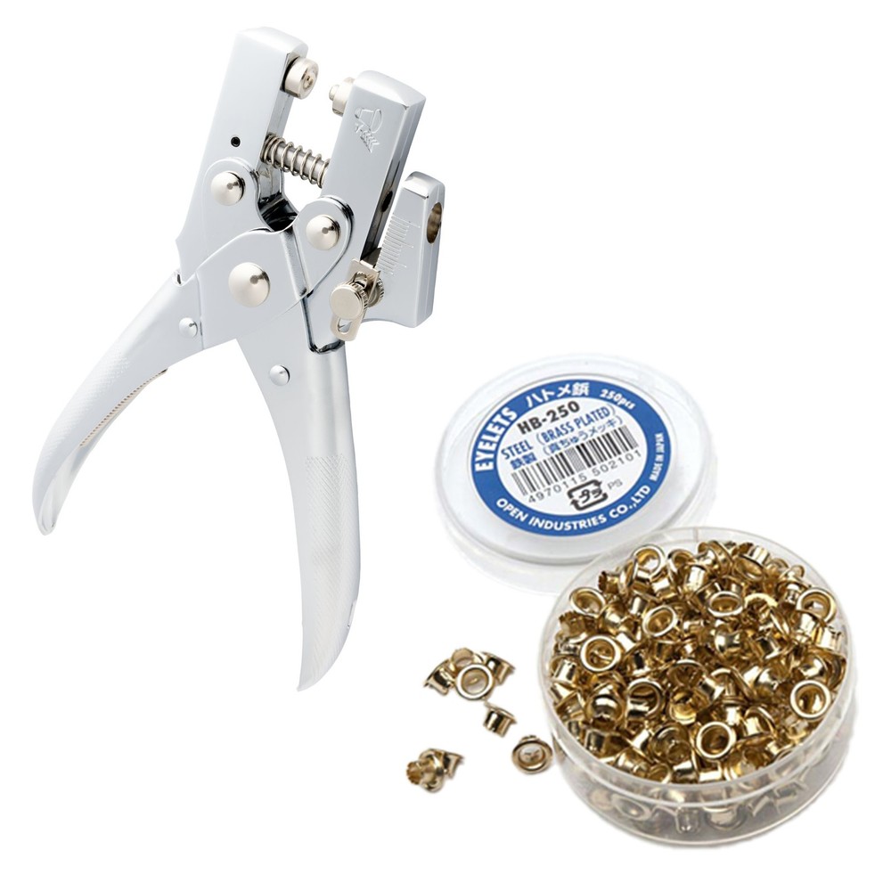 Grommet Tool Document Fastener with 250 Eyelets Grommet Press Punches and Rivets