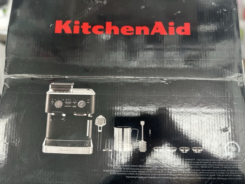KitchenAid Semi-Automatic espresso machine With Burr Grinder Stainless Steel NEW gallery