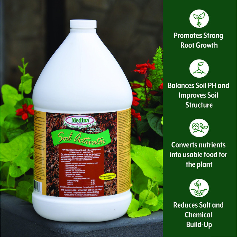 Liquid Soil Activator Promotes Root Growth Balances Soil 128 fl oz by Medina gallery