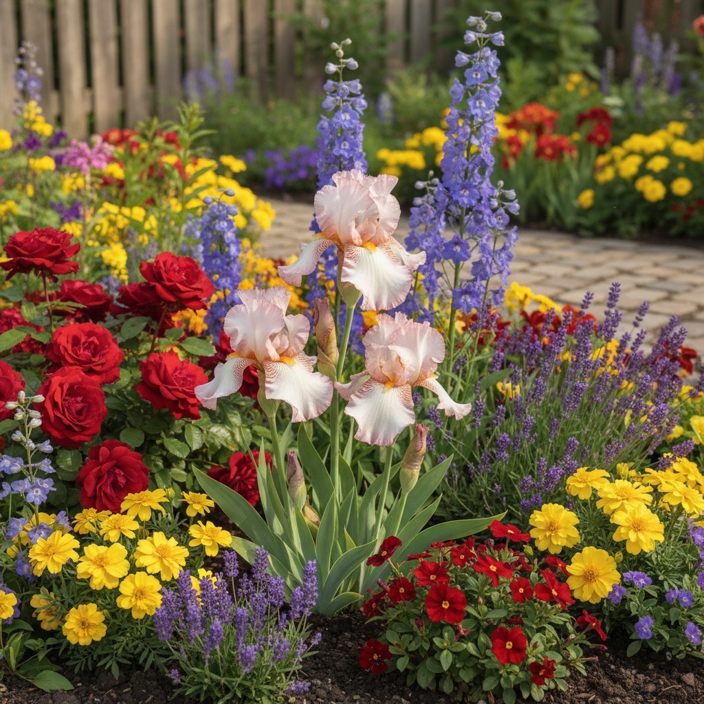 50 Bearded Iris Seeds – Rare Ruffled Iris Variety – Elegant Bicolor Blooms gallery