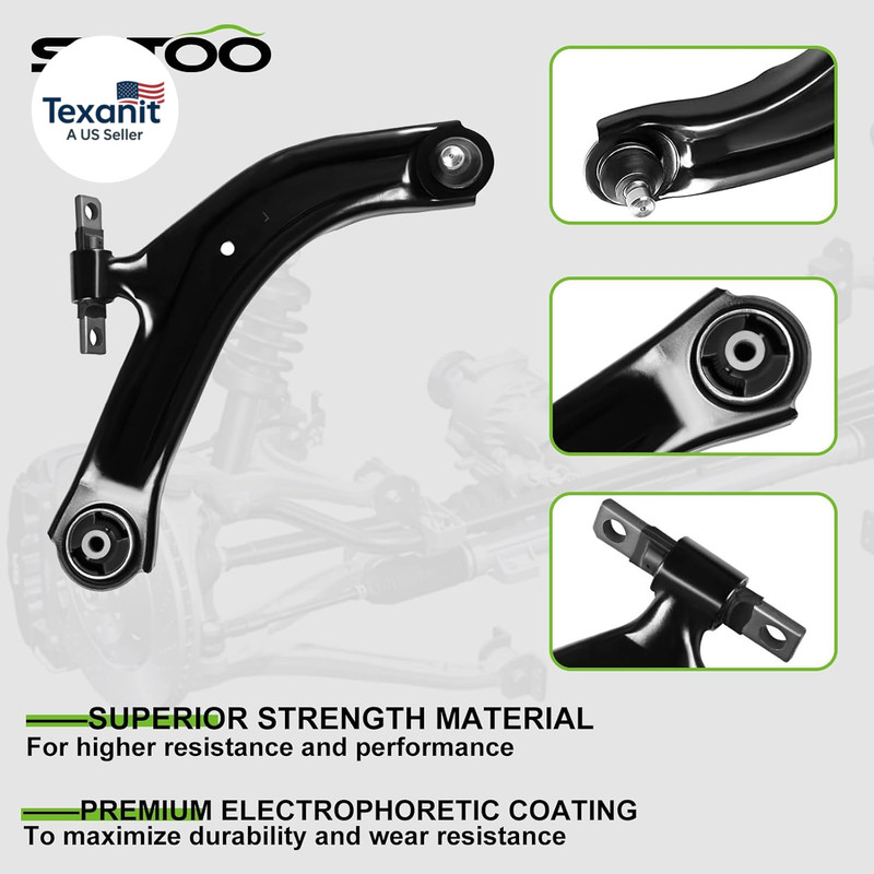 8Pcs Suspension Kit 2 Front Lower Control Arm W/Ball Joint 2 Front Sway Bar End gallery