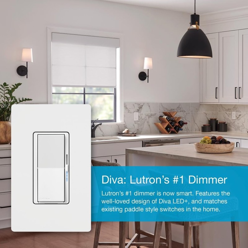 Lutron Diva Smart Dimmer Light Switch for Caseta Lighting (Lutron Smart Hub Requ gallery