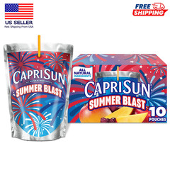 Capri Sun Summer Blast Passion Fruit Mango flavored 10 Count Box 6 fl oz Pouches