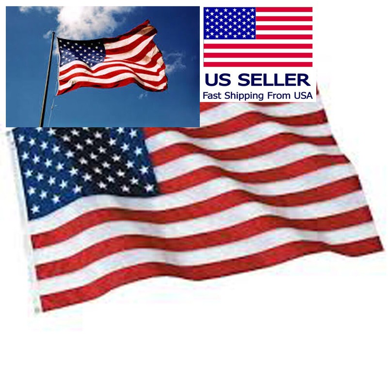 CHOOSE QUANTITY AMERICAN FLAGS, 3' X 5' POLYESTER gallery