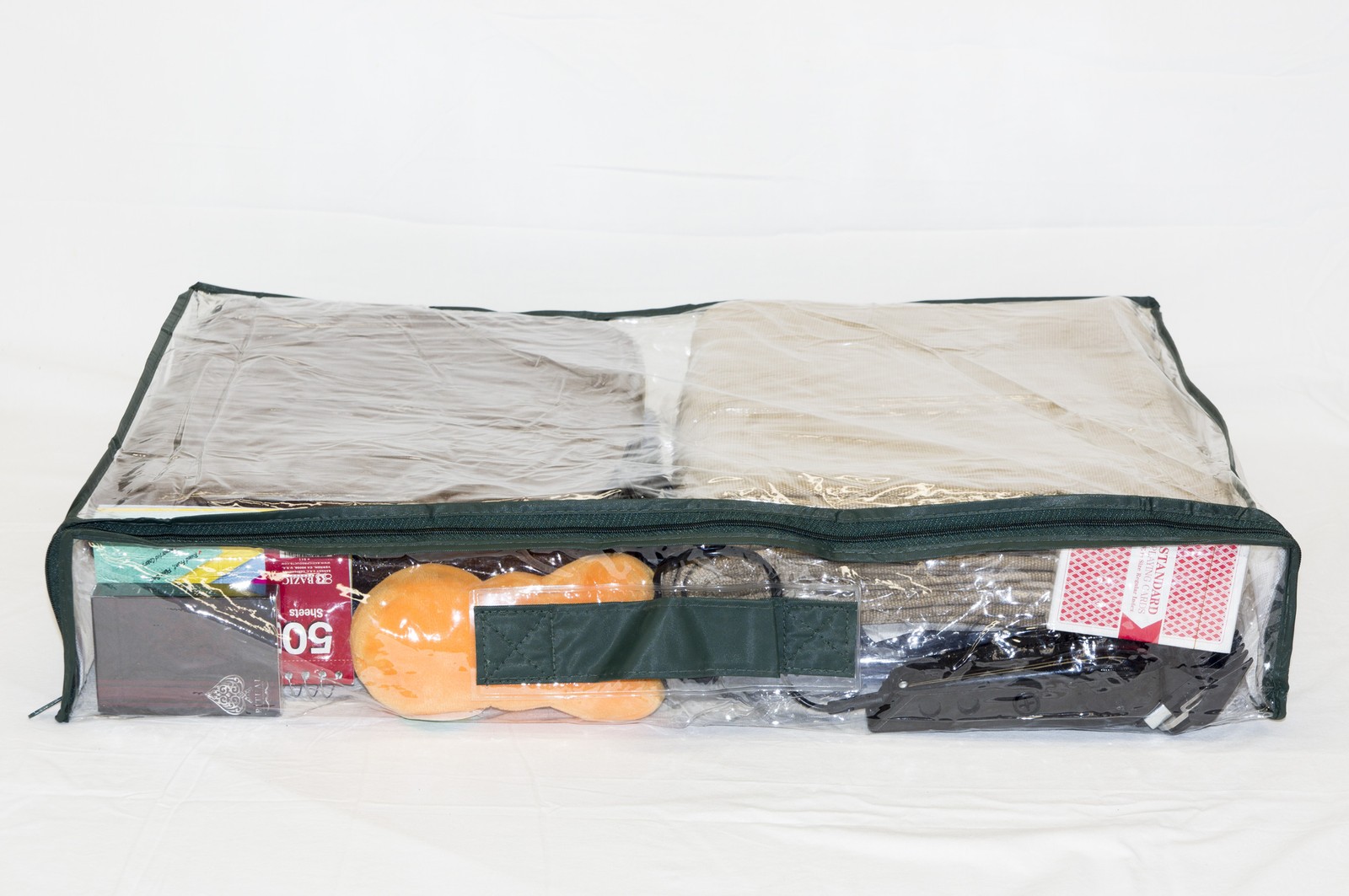 5-Pack Clear Vinyl Zippered Storage Bags 24 x 16 x 4 in, 11x14.5 Insert Pocket gallery