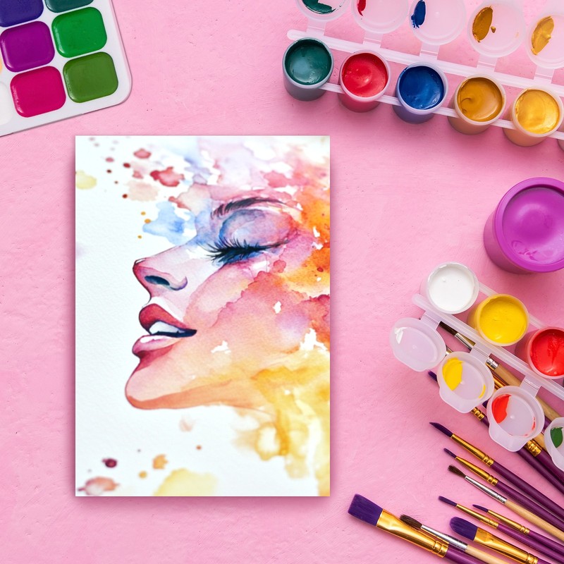 80 Sheets Cotton Watercolor Paper 140lb/300 GSM Hot Press Water 9x12 Inch gallery
