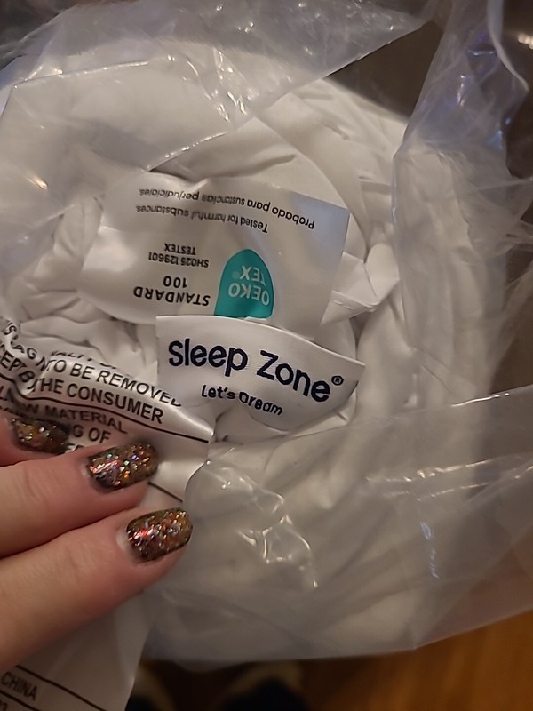 SLEEP ZONE Comforter Queen, Diamond Quilting White New Open Box gallery