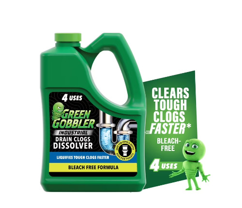 Green Gobbler Industrial Strength Drain Clog Remover & Cleaner Liquid Gel- 64oz, gallery