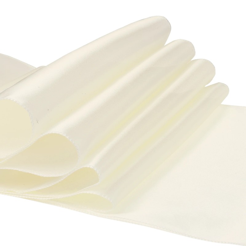 Satin Silk Polyester Table Runners for Wedding, Beige gallery