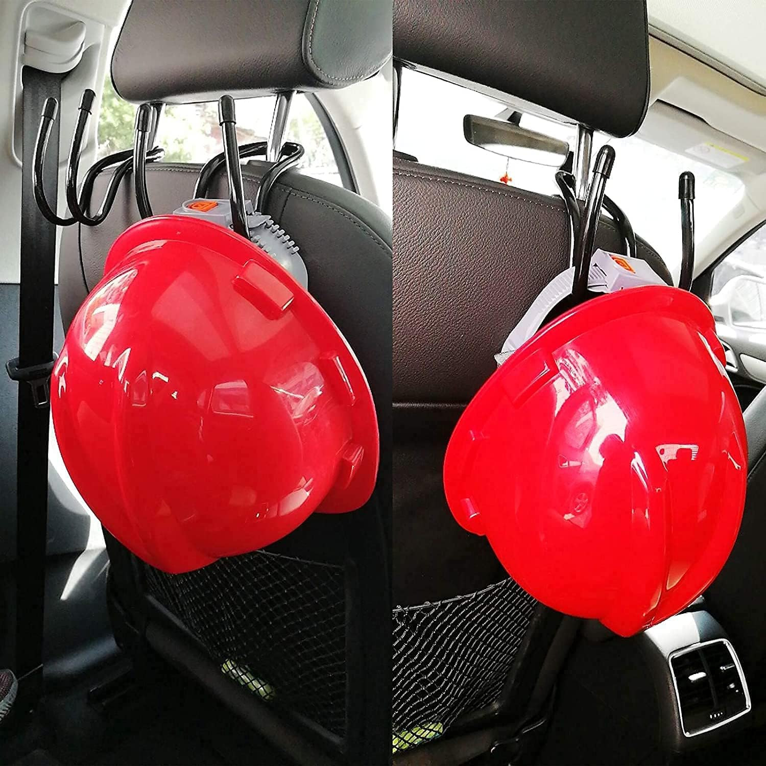 2 Pack Flexible Over The Seat Hard Hat Rack Holder for Vehicle Truck Car gallery