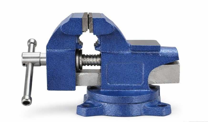 4.5" Bench Vise With Anvil Swivel Locking Base Table Top Clamp Heavy Duty Vice gallery