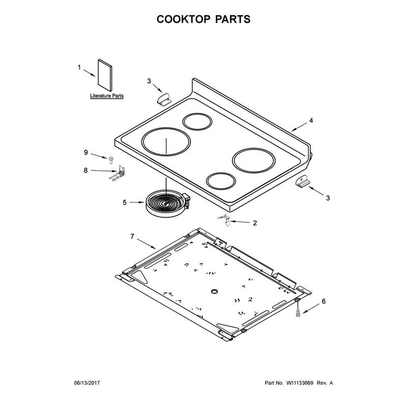Kenmore Range : 10" Radiant Surface Element : 3000w (W11517959) {P8178} gallery