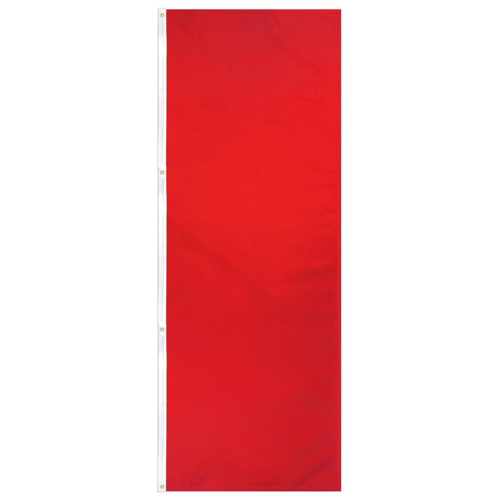 Solid Color Red Flag 3x8ft Solid Red 200D Banner Flag