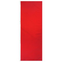 Solid Color Red Flag 3x8ft Solid Red 200D Banner Flag