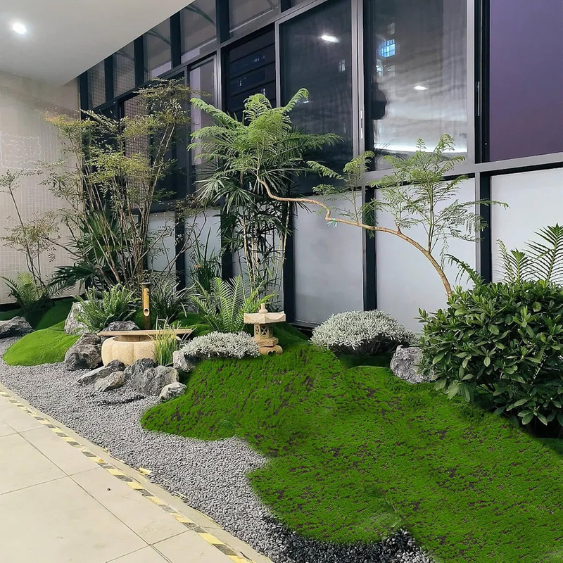 Realistic 65.8 Sq Ft Artificial Moss Mat for Indoor & Outdoor Decor gallery