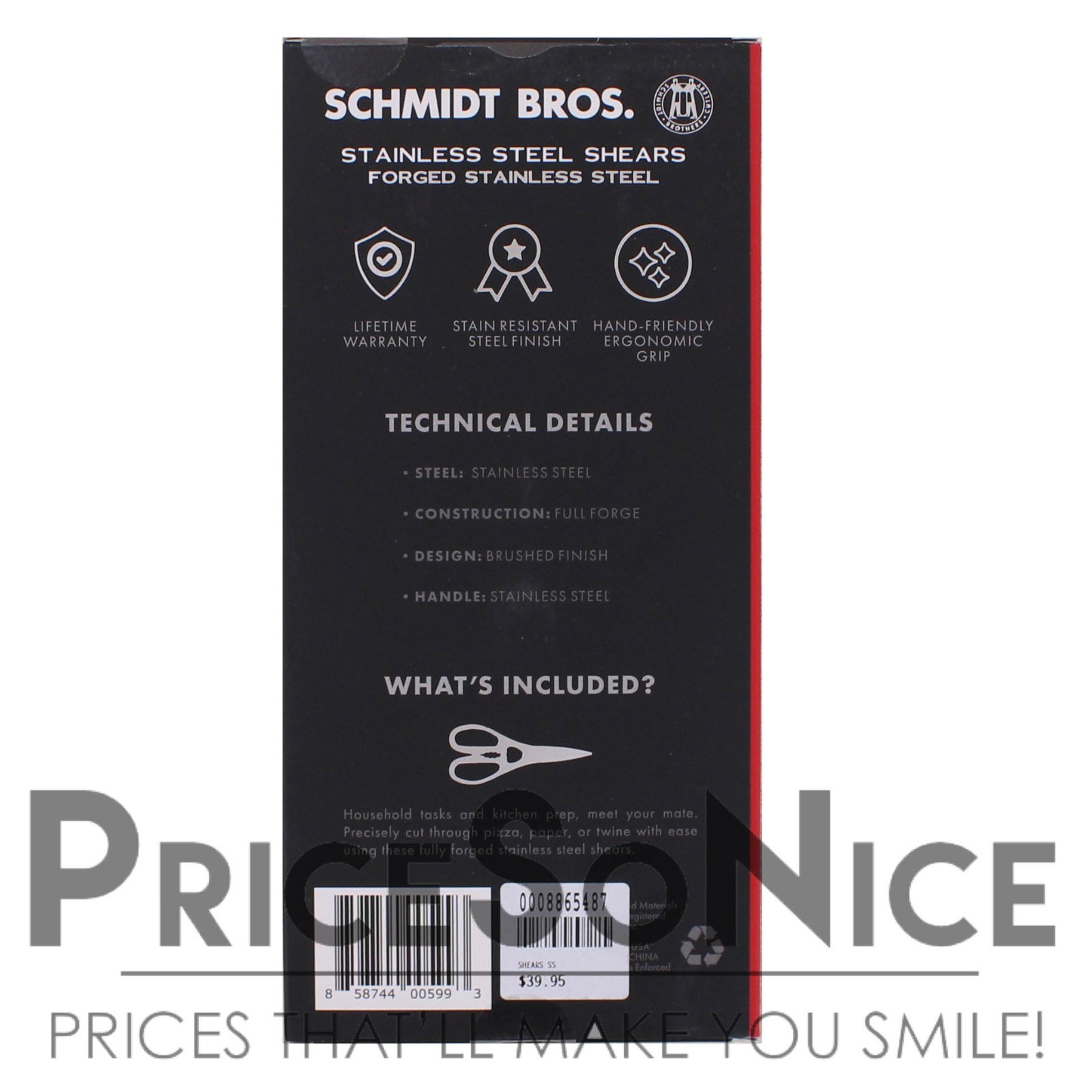 Schmidt Bros. Forged Stainless Steel Kitchen Shears MSRP $40 gallery