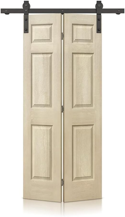 36 in. x 80 in. Stain 6 Panel MDF Composite 80"X36" Vintage Cream Traditional gallery